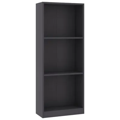 Immagine prodotto di Libreria 3 scomparti Grigio 40x24x109 cm Materiale a base di legno