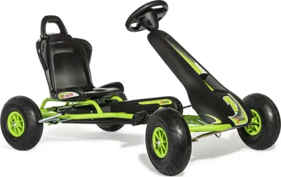 Produktbild von Ferbedo Go Kart AR 8G Gokart Kart in schwarz/grün mit Soundlenkrad Luftbereifung