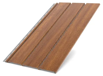 Produktbild von BRYZA Dachuntersichtplatte Vollkunststoff, Länge 3M, Breite 305 mm, goldene Eiche