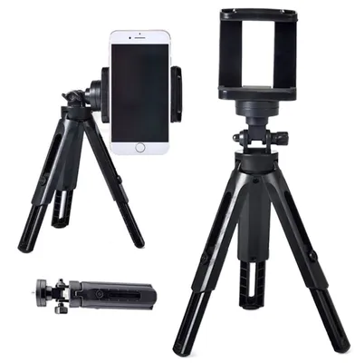 Immagine prodotto di PARENCE - Mini treppiede universale regolabile per smartphone e fotocamera – Rotazione a 360°