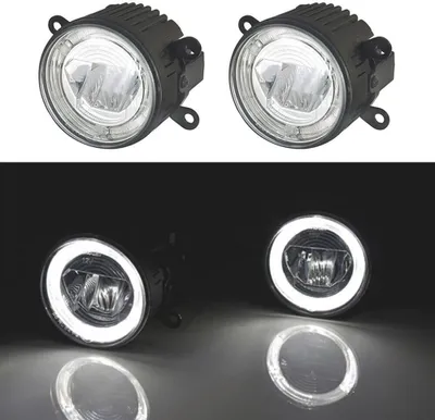 Immagine prodotto di 2x LED UNIVERSALE luce di marcia diurna / fendinebbia luce di parcheggio rotonda 90mm R87 DRL