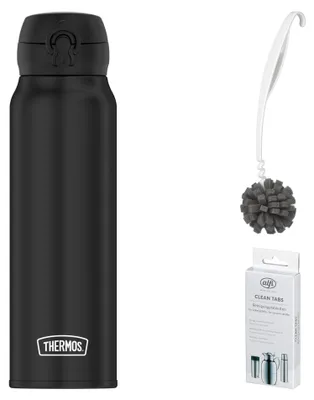 Image de THERMOS ULTRALIGHT BOTTLE 0,75 l Trinkflasche charcoal black mat – Vorteilsset mit Reinigungsbürste CLEAN FIX 30 cm | HAN 4035232075 | EAN 5010576944351