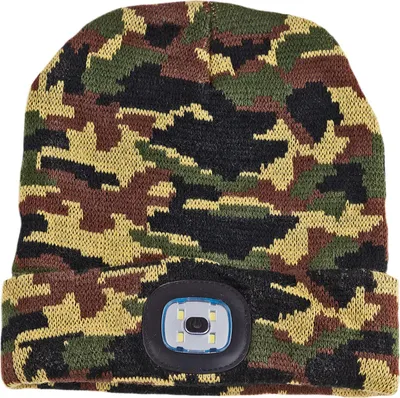 Produktbild von Strickmütze camouflage mit LED Licht
