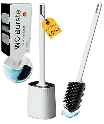 Immagine prodotto di Scopino da bagno in silicone, stretto, piatto, ad asciugatura rapida, bianco