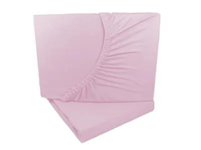 Produktbild von 2er Set Jersey Spannbettlaken Rosa 90x200 - 100x200 cm 100% Baumwolle
