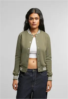 Obrázok produktu pre Urban Classics Dámska mikina College Sweat Jacket olivová/olivová - L