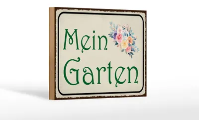 Produktbild von Holzschild Spruch 18x12cm mein Garten