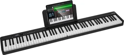Produktbild von 88-Tasten-Klappklavier Tragbares Klappklavier Bluetooth MIDI Schwarz