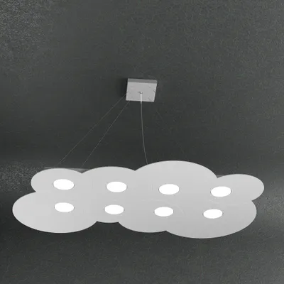 Immagine prodotto di Sospensione Moderna Cloud Metallo Grigio 8 Luci Gx53