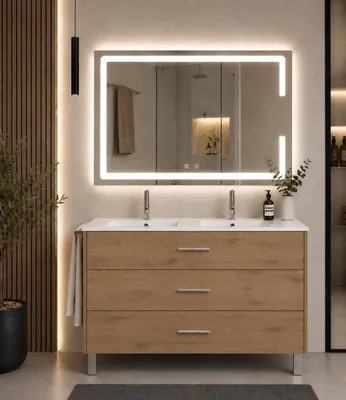 ORIGEN BATH RIBERA Badmöbel mit Doppelwaschbecken 120x45 cm, Estepa