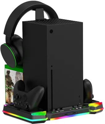 Zdjęcie produktu dla iPega XBX025S Wielofunkcyjna ładowalna podstawka RGB z chłodzeniem do konsoli Xbox