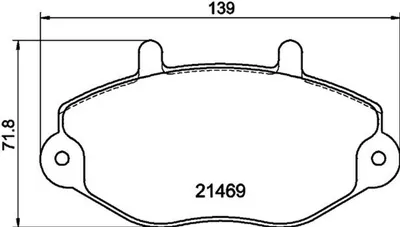 Produktbild von HELLA Bremsbeläge Satz Vorne Bremsklötze für FORD TRANSIT MK-5 Bus (E) 8DB 355 019-381