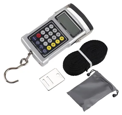 Productafbeelding van Draagbare elektronische 7-in-1 weegschaal, LCD-display, temperatuurklok, calculator