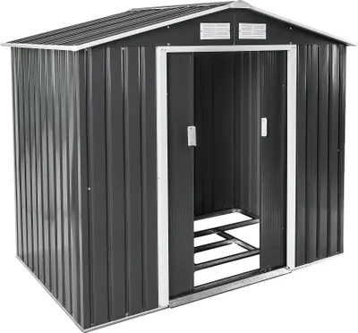 Zdjęcie produktu dla szopa ogrodowa tectake® z dachem dwuspadowym 214 x 130 x 185 cm