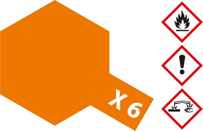 Produktbild von X-6 Orange glaenzend - 23ml Acrylstreichfarbe wasserlöslich Tamiya 300081006