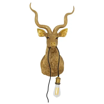 Produktbild von Wandleuchte Ziege in Gold - ca. 45 cm x 74 cm