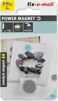 Produktbild von fix-o-moll Neodym Magnete Scheiben 19mm Silikon
