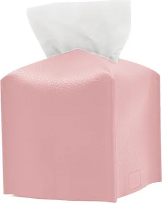 Produktbild von quadratische Taschentuchbox aus Kunstleder fš¹r Kš¹che, Esszimmer, Badezimmer, rosa