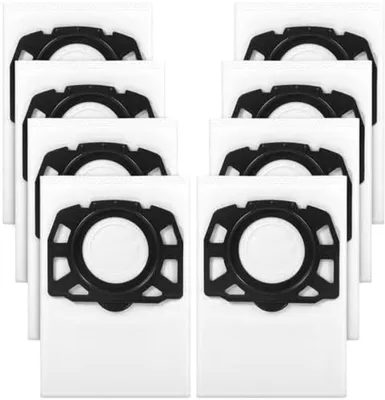 Productafbeelding van PromoHome® stofzuigzakken, 8 stuks, geschikt voor Kärcher WD4, WD5, WD6, vliesfilter KFI 487, scheurvast