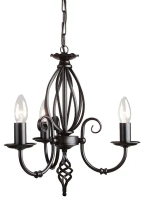 Produktbild von Casa Padrino Barock Kronleuchter Schwarz Ø 36 x H. 45 cm - Eleganter Wohnzimmer Kronleuchter - Kronleuchter im Barockstil