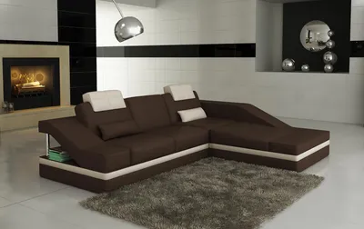 Produktbild von Moderne Ledersofa Ecksofa L-Form Couch Polster Sitz Ecke Sofa Couchen Garnitur