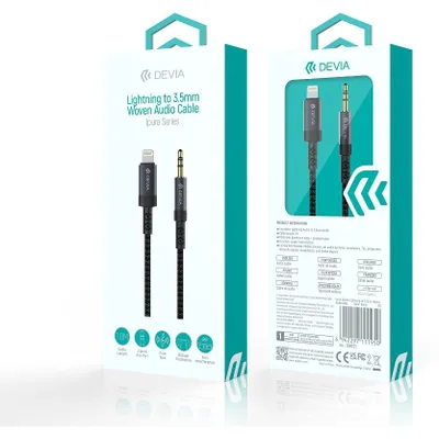 Zdjęcie produktu dla Devia Kabel Audio Ipure Ec619 Lightning - Jack 3,5 Mm 1,0 M Czarny