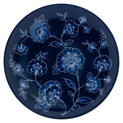 Image de Heinen Delfts Blauw – Assiette murale, motif floral, collection "Cabinet des Fleurs"