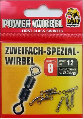 Produktbild von 8 Tönnchenwirbel Forellen Wirbel zweifach Gr. 12