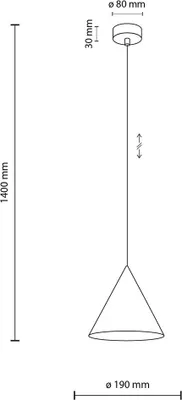 Zdjęcie produktu dla Lampa wisząca CONO WHITE 10007 TK Lighting
