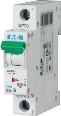 Immagine prodotto di Interruttore Eaton LS 10 kA B 6 A/1 polo 1 TE Eaton PLSM-B6-MW, 1 pz.