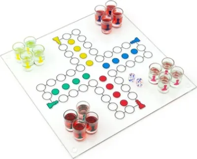 Produktbild von Ludo 19 tlg. Trinkspiel Saufspiel Party Fete Fest Feier JGA Junggesellenabschied