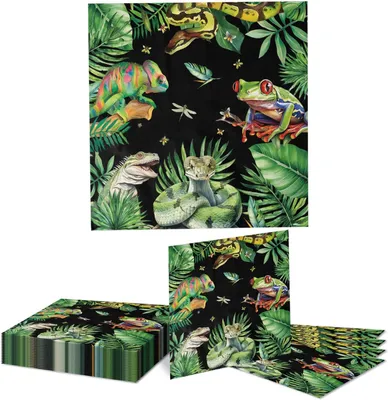Imagen del producto de Platos y servilletas de papel desechables para fiestas, juego de 20 piezas, 33 cm, ideales para fiestas infantiles