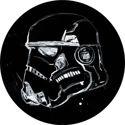 Immagine prodotto di Carta da parati rotonda autoadesiva Disney Star Wars Stormtrooper in bianco e nero - 612021 - Ø 128 cm