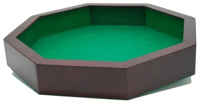 Produktbild von HOT Games Würfelspiel Würfelpiste achteckig MDF grün Filz 38cm
