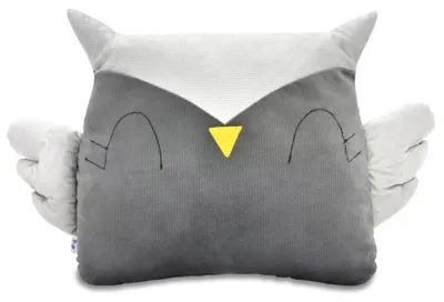 Produktbild von Pepi Eulen-Dekokissen für Kinderzimmer, weiches Velvet-Zierkissen, 42 x 35 cm