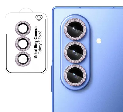Produktbild von Kamera Schutzglas Linsenglas für Samsung Galaxy Z Fold8 Ultra 9H Glitzer Ring
