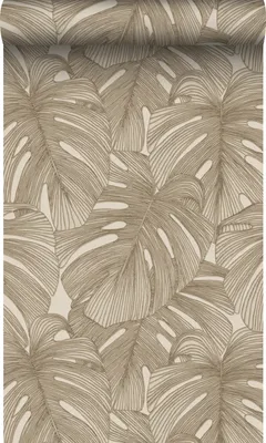 Zdjęcie produktu dla Origin Wallcoverings Tapeta Motyw liści 3D beżowym 50 x 900 cm