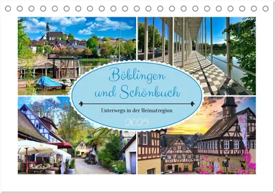 Produktbild von Böblingen und Schönbuch (Tischkalender 2025 DIN A5 quer), CALVENDO Monatskalender