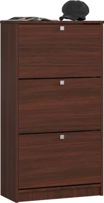 Produktbild von Schuhschrank AKORD in der Farbe Wenge mit 3 Schuhkipper B60 x H113 x T28,5 cm