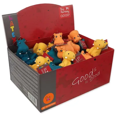 Obrázok produktu pre Vystavovacie hračky DOG FANTASY Latexový hroch 48 ks