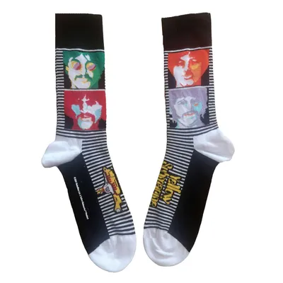 Image de The Beatles - Chaussettes courtes pour homme/femme (unie) RO3766 (40,5 EU - 45,5 EU) (noir/blanc)