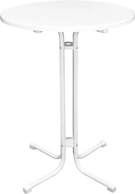 Produktbild von Gastro Uzal Stehtisch Sevelit/Topalit klappbar 70 cm Weiß