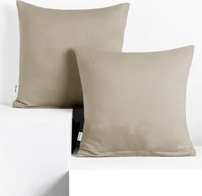 Zdjęcie produktu dla Poszewki na poduszki AMBER 2 szt. 80x80 cm cappuccino