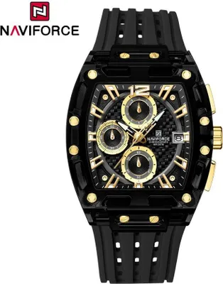 Image de Montre NAVIFORCE SI-38622 - Élégance Noir et Or KP38622