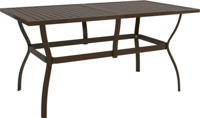 Obrázek produktu pro Zahradní stůl hnědý 140 x 80 x 72 cm ocel