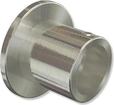 A single metal curtain rod bracket with a flange.