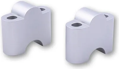 Obrázek produktu pro Sada stříbrných nástavců na řídítka HIGHSIDER, 35 mm, pro řídítka Ø 22,2 mm