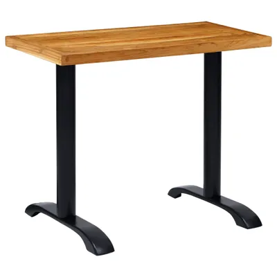 Image de vidaXL Supports de table de bistrot 2 pcs. noir 61x8x72 cm fonte