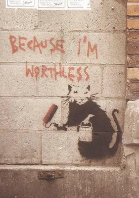 Obrázok produktu pre Banksy - Pretože som bezcenný - Plagát - 42x59,4 cm
