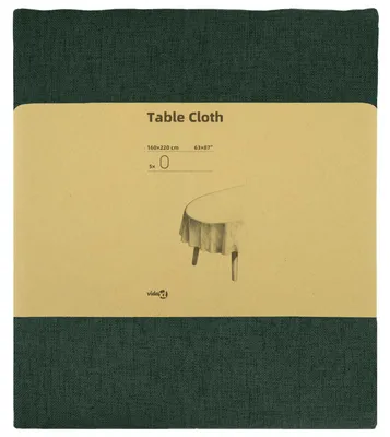 Image de vidaXL, nappe ovale, lot de 5, vert foncé, 160 x 220 cm